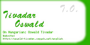 tivadar oswald business card